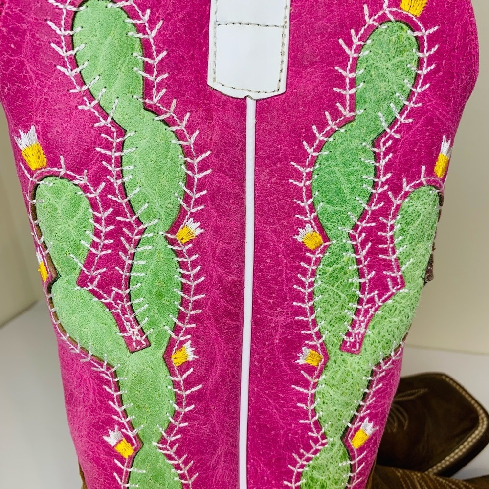 Marcie Bean Women’s Prickly Pear Pink Cactus Sensation Cowboy Boot SZ 8! - Picture 9 of 14